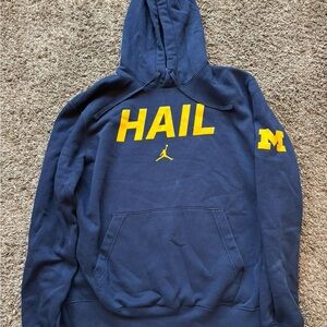 Nike Blue and Yellow Hoodie